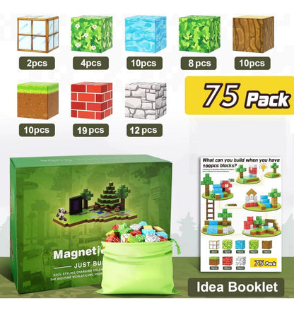 PixelMag™ - Bloques Magnéticos Estilo Minecraft - 3+ años