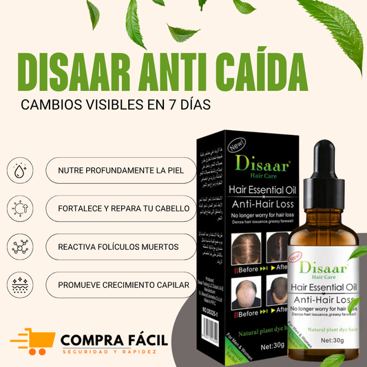 2x1  Recupera y repara tu cabello ACEITE ANTI CAÍDA DISAAR HAIR CARE 🍃100%NATURAL.
