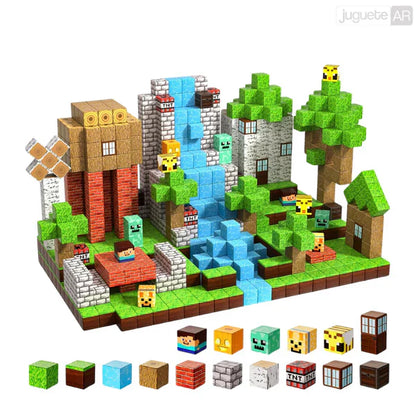 PixelMag™ - Bloques Magnéticos Estilo Minecraft - 3+ años
